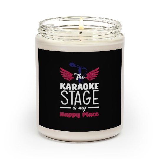 Funny Karaoke Singer Singing Musician Karaoke Gift Scented Candles