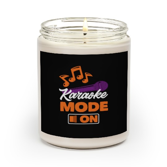 Funny Karaoke Singer Singing Musician Karaoke Gift Scented Candles