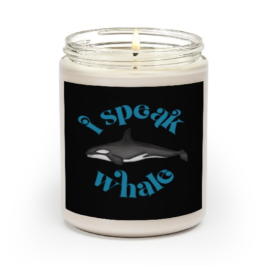 Cute I Speak Whale Orca Killer Whale Retro Style Scented Candles