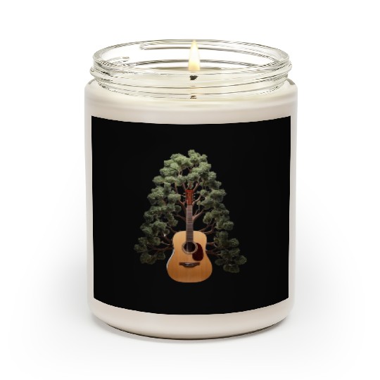 Acoustic Guitar Scented Candles Tree of Life Guitar