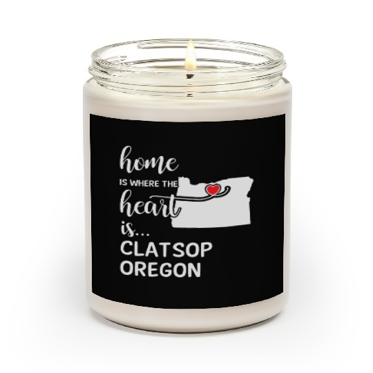 Clatsop County Oregon Is Where My Heart Is Gift Scented Candles
