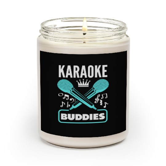 Funny Karaoke Singer Singing Musician Karaoke Gift Scented Candles