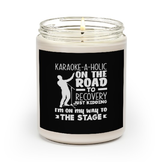 Funny Karaoke Singer Singing Musician Karaoke Gift Scented Candles