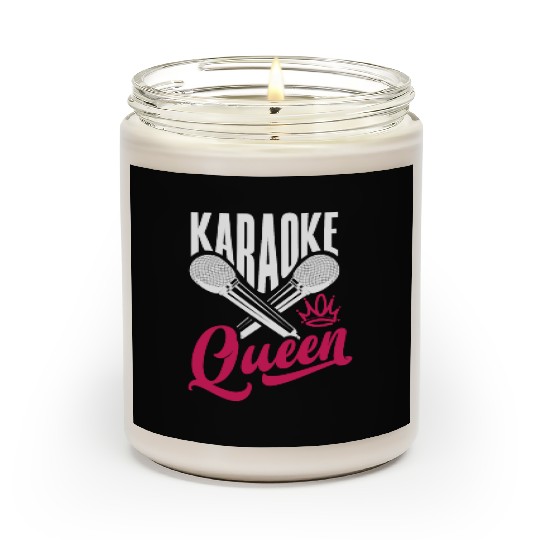 Funny Karaoke Singer Singing Musician Karaoke Gift Scented Candles