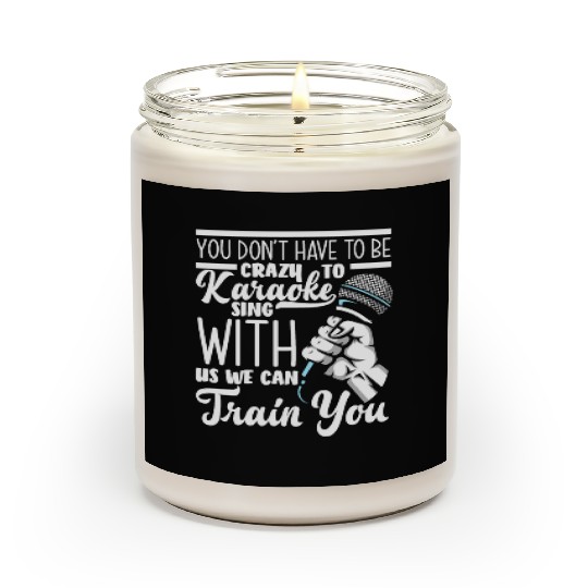 Funny Karaoke Singer Singing Musician Karaoke Gift Scented Candles