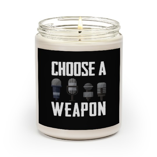 Funny Karaoke Singer Singing Musician Karaoke Gift Scented Candles