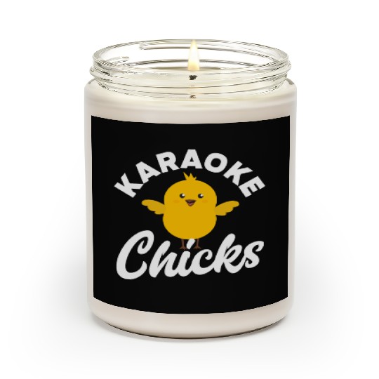 Funny Karaoke Singer Singing Musician Karaoke Gift Scented Candles