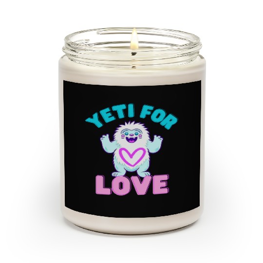 Yeti for Love Funny Valentines Day Scented Candles