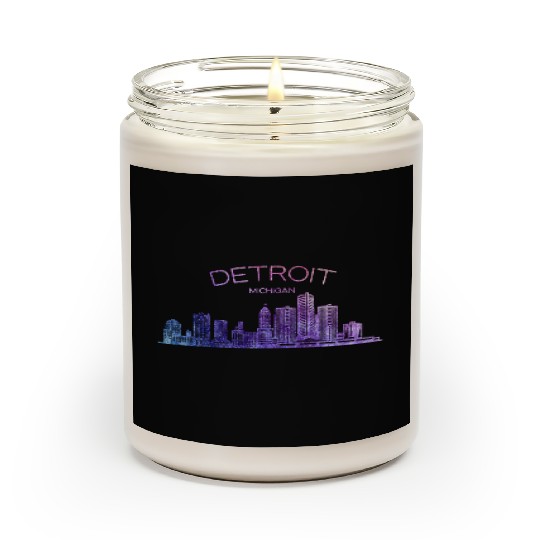 Detroit Skyline Scented Candles