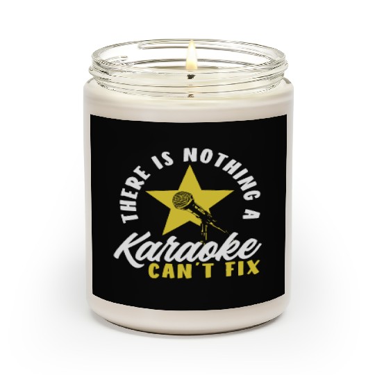 Funny Karaoke Singer Singing Musician Karaoke Gift Scented Candles