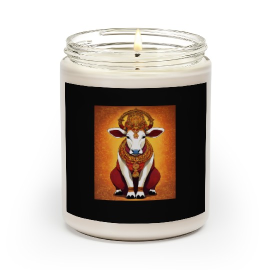 hindu cow goddes art Scented Candles