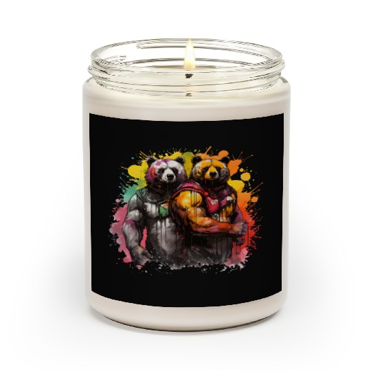 Bear Hug: 2 Big Bulky Bears, bears lovers Scented Candles