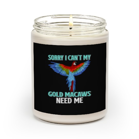 Gold Macaw Ornithologist Enthusiast Gift Scented Candles