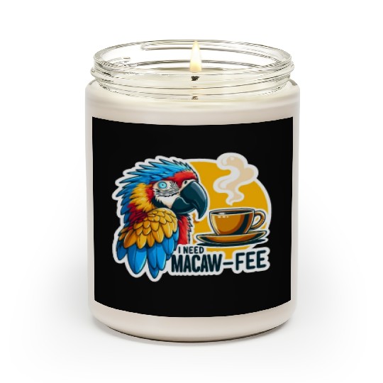 Blue Gold Macaw Macaw-Fee Coffee Lover Scented Candles