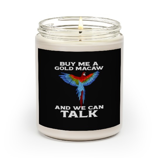 Blue Gold Macaw Ornithologist Enthusiast Gift Scented Candles