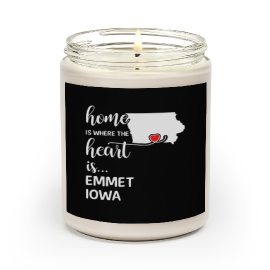 Emmet County Iowa Is Where My Heart Is Gift Scented Candles