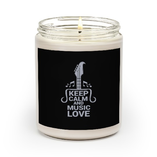 Keep Calm and Music Love Scented Candles