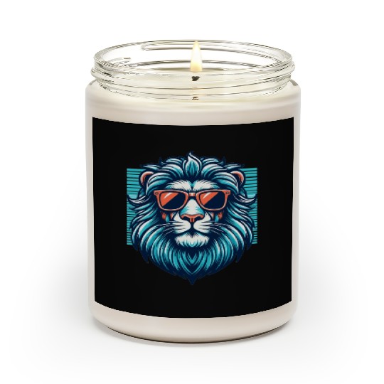 Chill Monarch - Lion with Sunglasses Retro Scented Candles