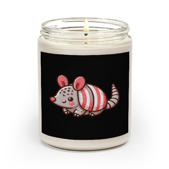 Playful Armadillo Cartoon Scented Candles