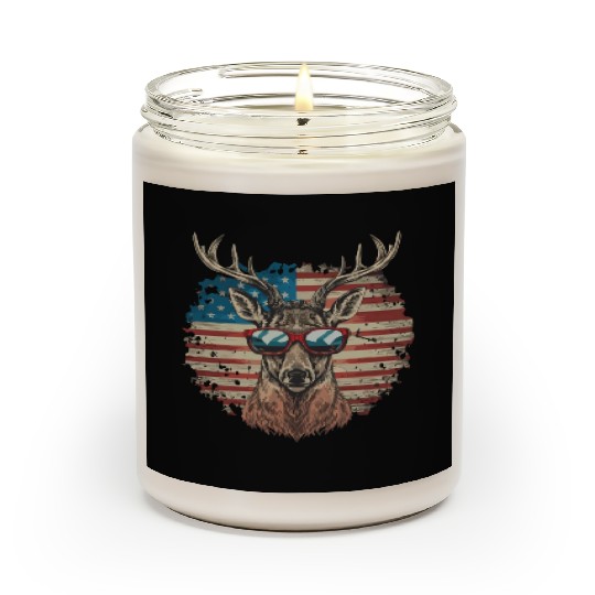 Vintage patriotic hunting stylish deer design Scented Candles