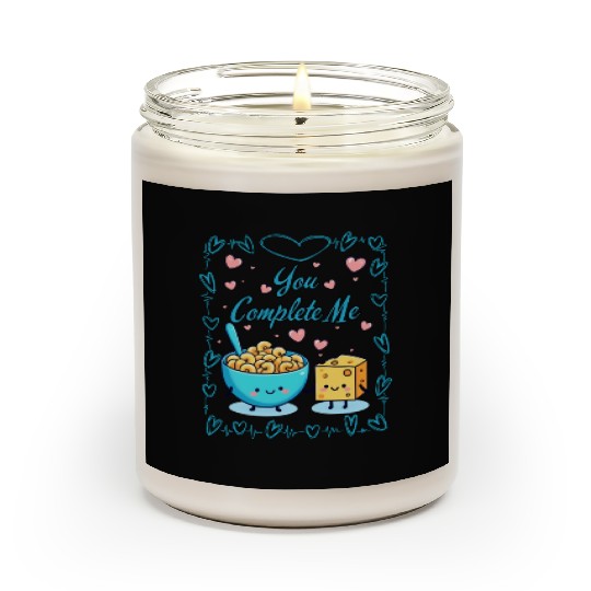 You Complete Me a cute kawaii noodles and cheese Scented Candles