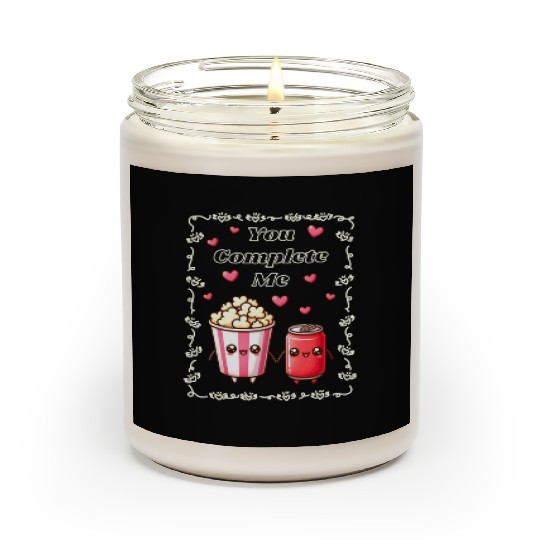 You Complete Me a cute kawaii-style popcorn cola Scented Candles