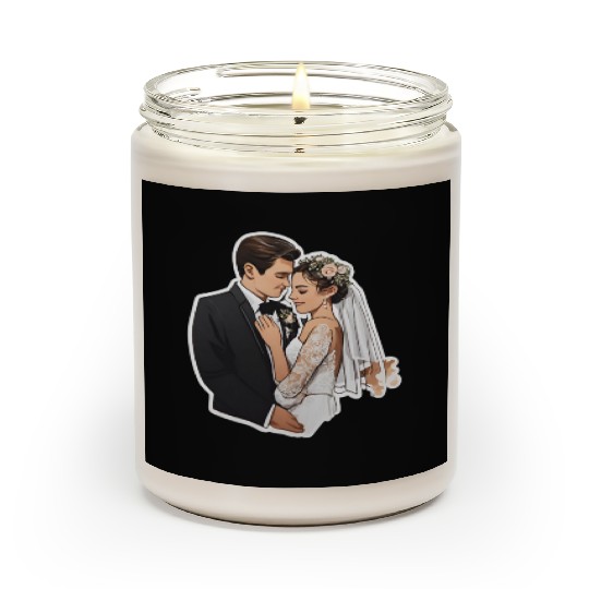 Flat Card Wedding Scented Candles