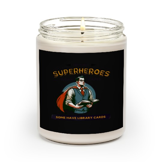 Superhero Librarian - Library Card Scented Candles