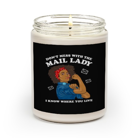 African American Postal Worker Mail Lady Funny Scented Candles