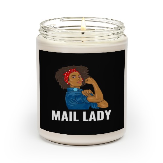 African American Postal Worker Mail Lady Funny Scented Candles