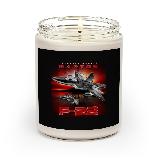 F-22 Raptor Fighterjet Us Air Force Warbird Scented Candles