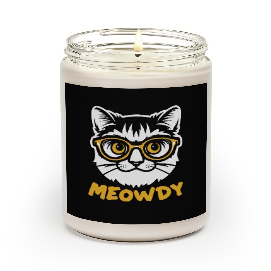 Meowdy Funny Kitty Michigan Gift Scented Candles