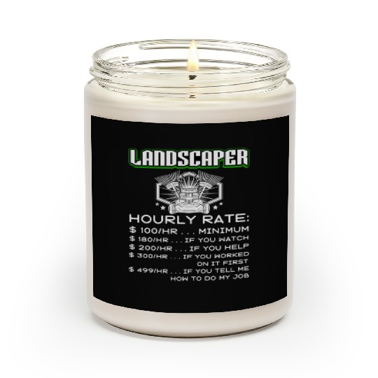 Landscaper Grass Care Lawn Mower Scented Candles