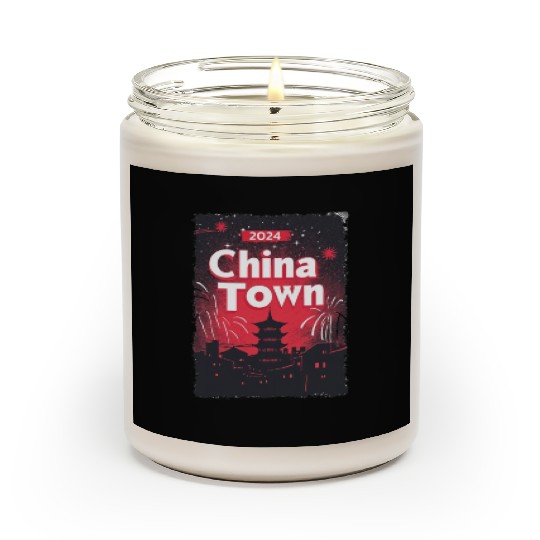 ChinaTown Ignites: Synthwave Red & Black Shiluette Scented Candles