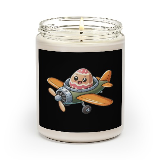 Easter Egg Airplane Pilot Design Scented Candles
