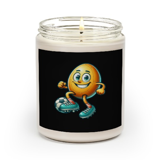 Easter egg football design, footballer Easter Scented Candles