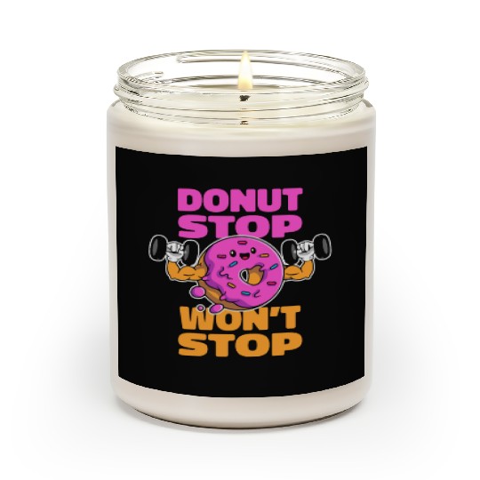 Fitness Donut Funny Donut Gym Scented Candles