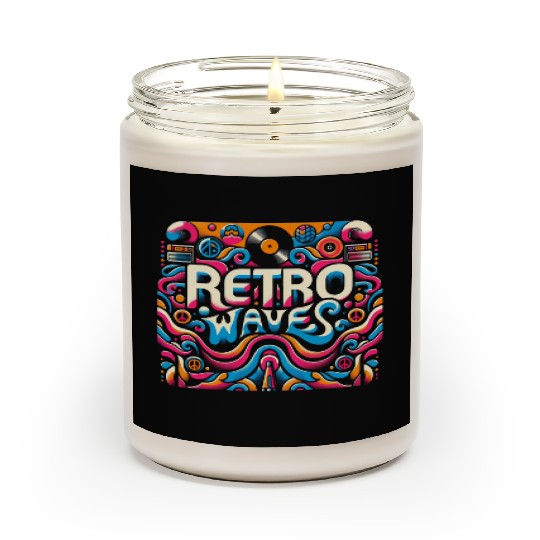 Retro Waves Aesthetic Scented Candles