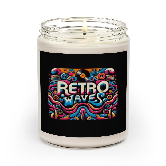 Retro Waves Aesthetic Scented Candles