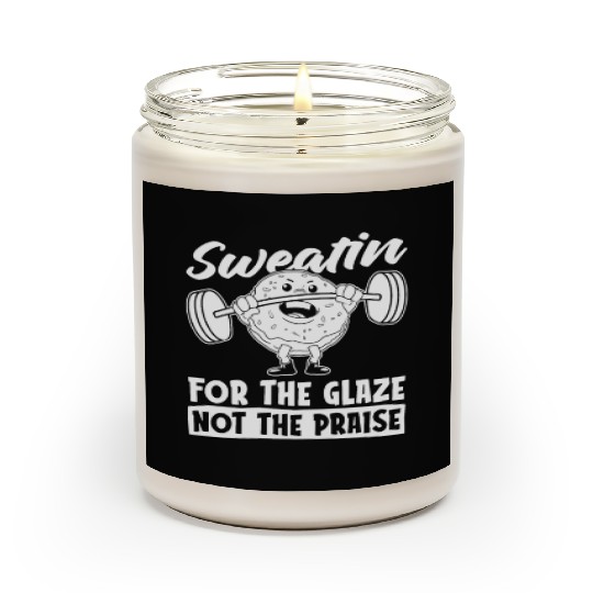 Fitness Donut Funny Donut Gym Scented Candles