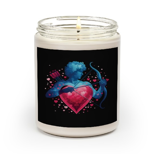 Valentine's Day: Cupid with a love arrow and heart Scented Candles