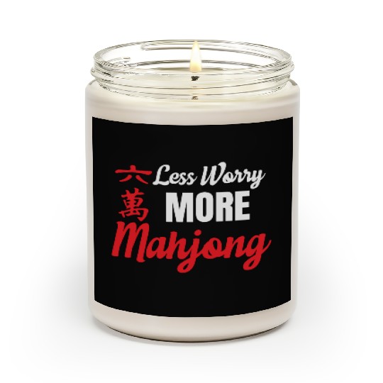 Less Worry More Mahjong Gambling Bingo Lottery Scented Candles