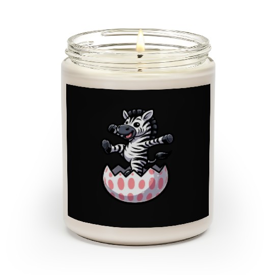 Easter Zebra Comic Easter Egg Scented Candles