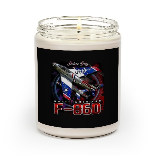 F86D Sabre Dog Vintage Us Air Force Fighter Aircra Scented Candles