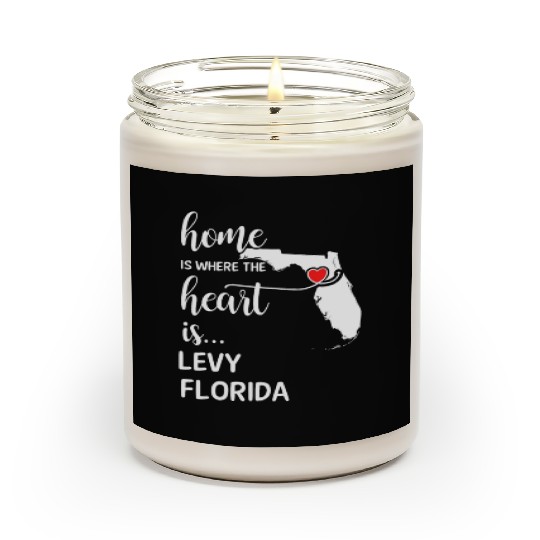 Levy County Florida Is Where My Heart Is Cool Gift Scented Candles