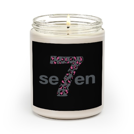 Seven in pink animal print Scented Candles