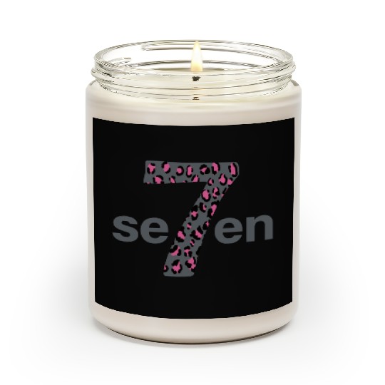 Seven in pink animal print Scented Candles