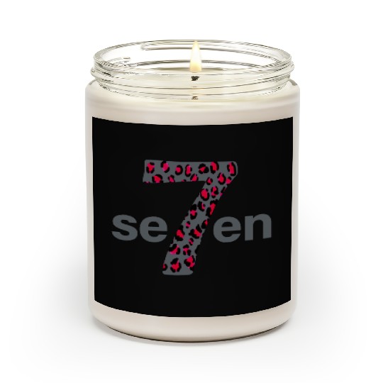 7 in red animal print Scented Candles