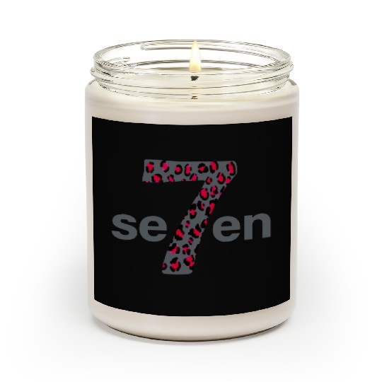 7 in red animal print Scented Candles