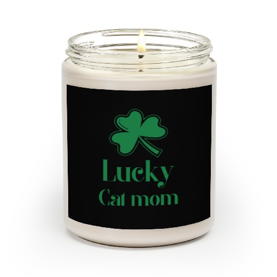 Lucky Cat Mom St Patrick's Day Scented Candles
